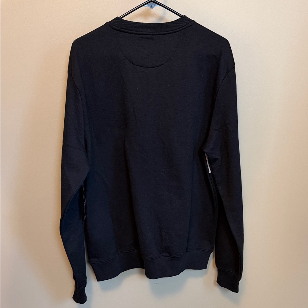 Kenneth Cole Size Large Black Crewneck Sweatshirt with Reflective Chest Panel - Picture 4 of 7